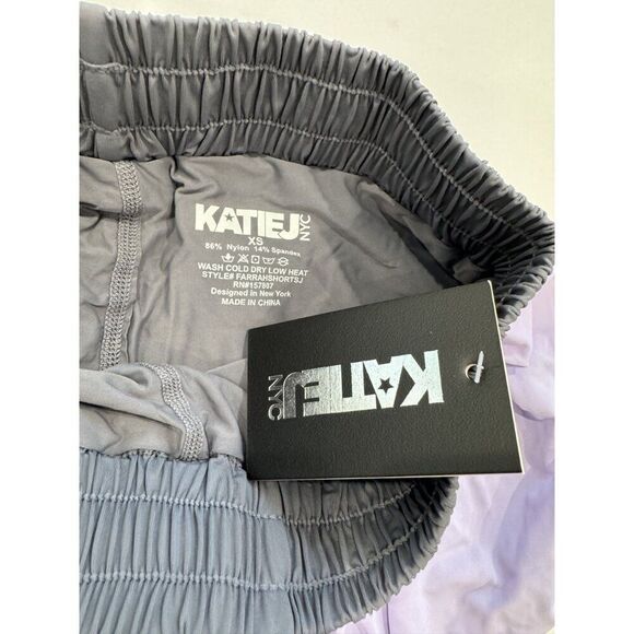 Katie J NYC NWT Farrah Shorts in Pink/Purple Colorblock Size XS - Picture 4 of 4